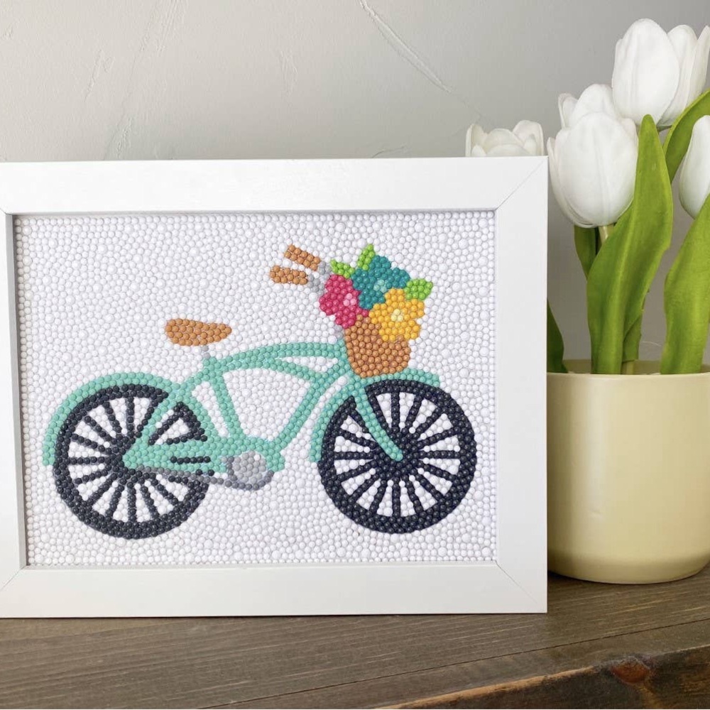 New Addison Lane Colorful Bicycle Bead Diamond Arts And Crafts Frame